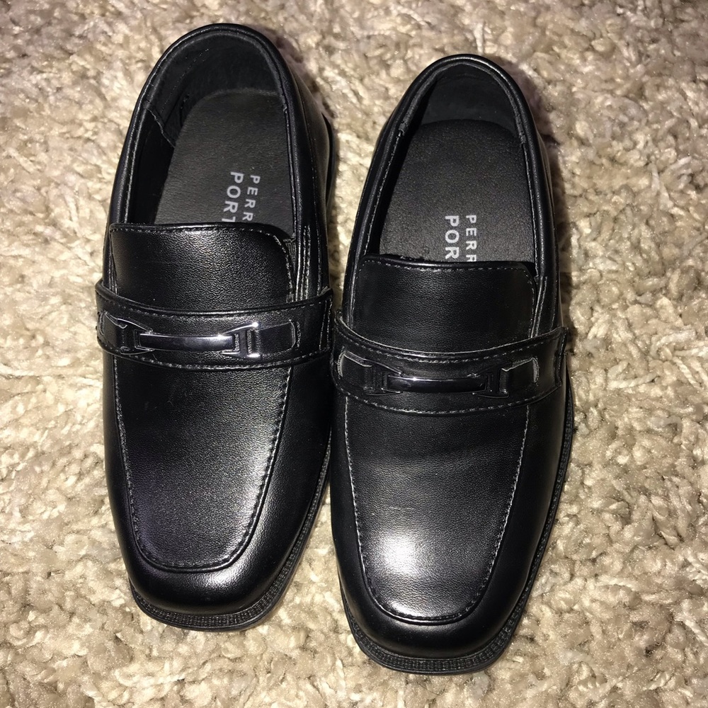 ❗️NEW❗️Perry Ellis Boys Black Dress Shoes - Picture 2 of 7